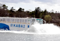 水陸両用バス YAMANAKAKO NO KABA